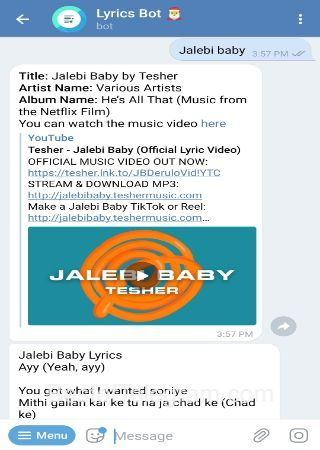 find_lyrics_bot step 2