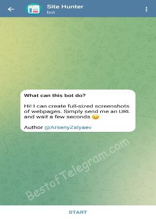 sitehunterbot bot step 1