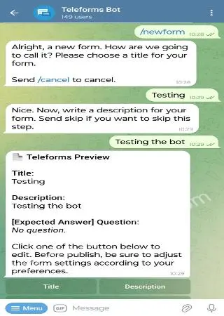Teleforms Bot preview 2