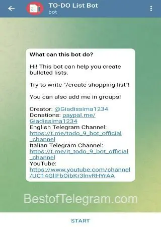TO-DO List Bot preview 1