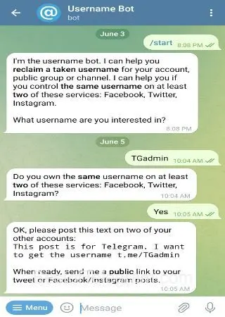 Username Bot preview 2