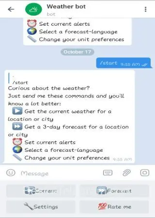 Weather bot preview 2