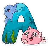 Alphabets VK sticker pack